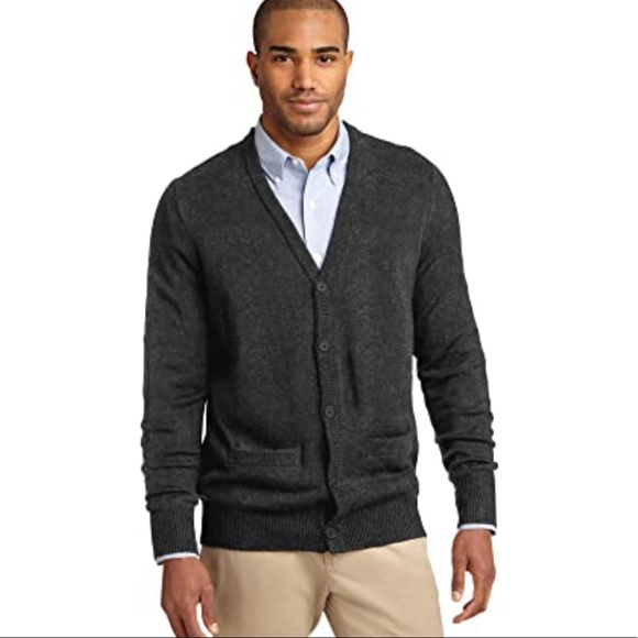 Banana Republic NWOT! Grey V Neck Button Down  Pockets Cardigan Sweater - Picture 1 of 13